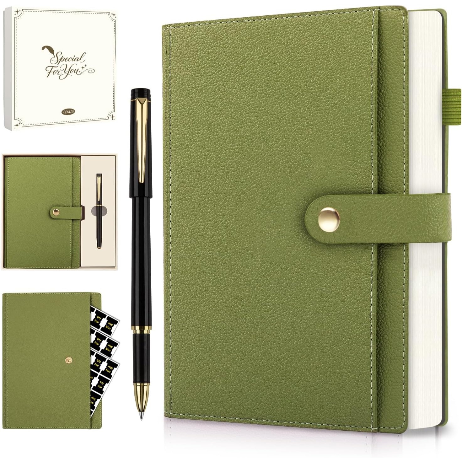 Leatherwork Journal - A5 Lined Leather Journal Notebook with