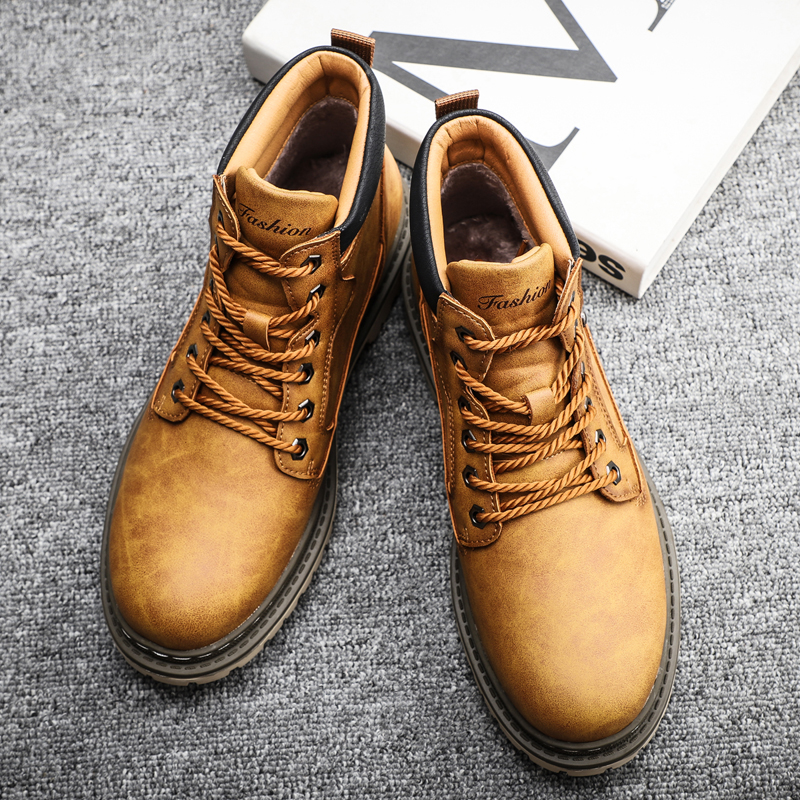 Men's High-Top British Style M - đánh giá và giá Leather Work Boots