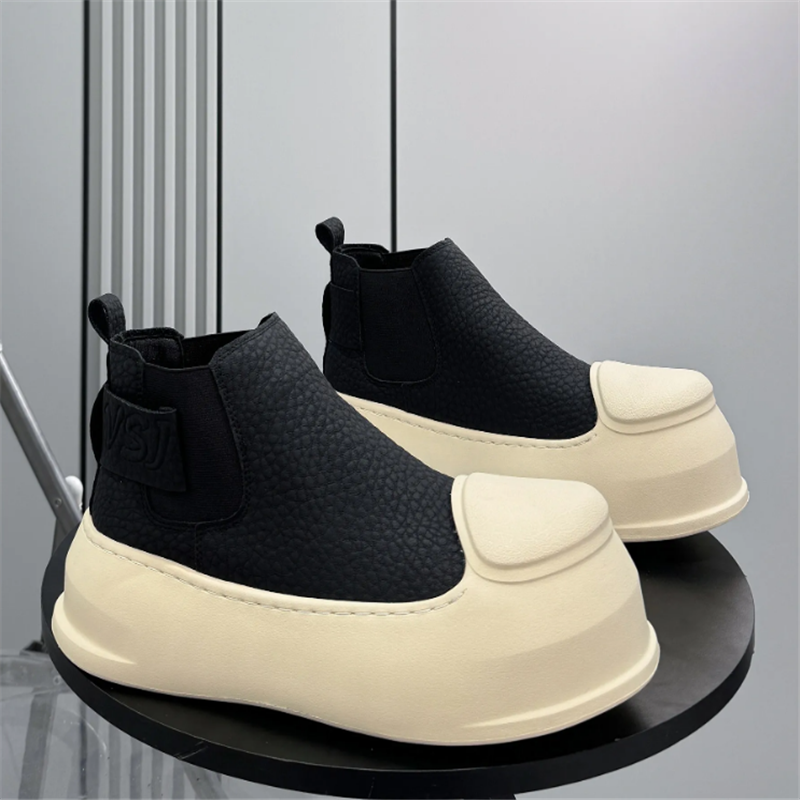 New Men's Round Toe Black Ankl - đánh giá và giá Leather Work Boots