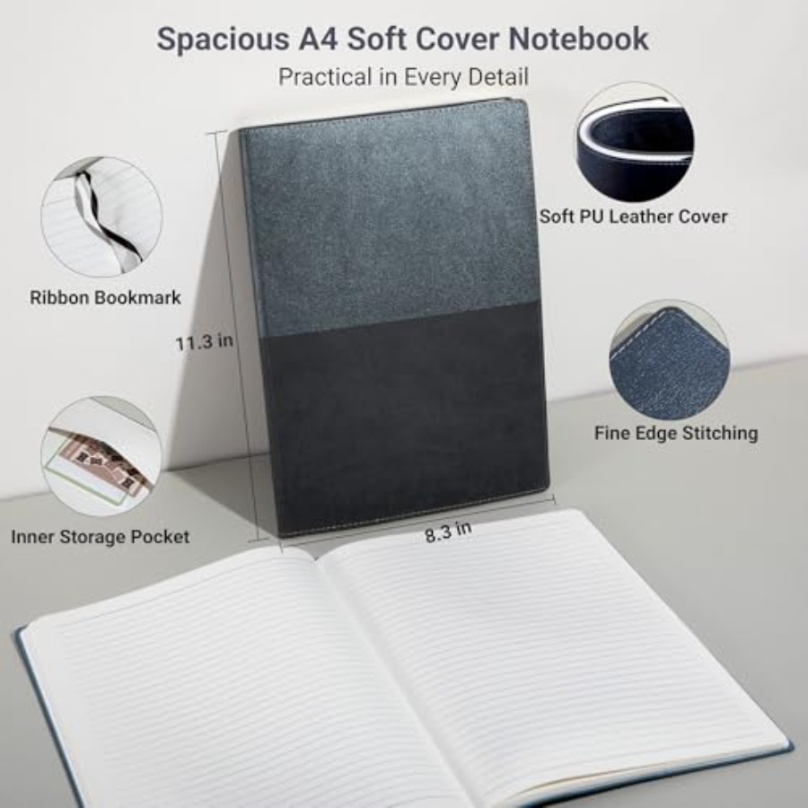 College Ruled Notebook, A4 Col - đánh giá và giá Leatherwork Journal
