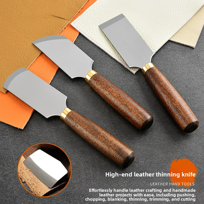 Acacia wood handle thinning kn - đánh giá và giá Leatherwork Knives