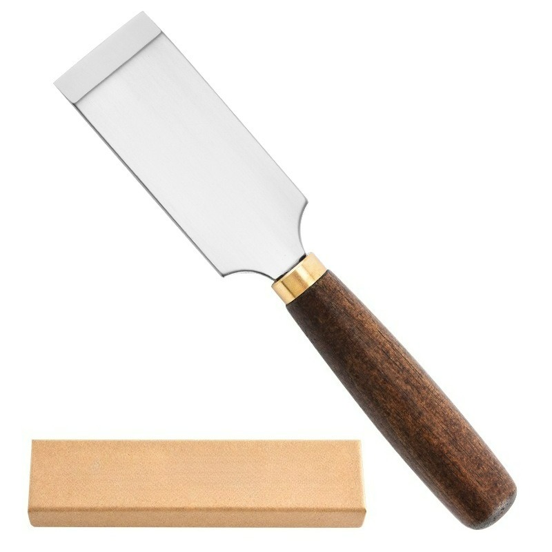 Acacia wood handle thinning kn - đánh giá và giá Leatherwork Knives