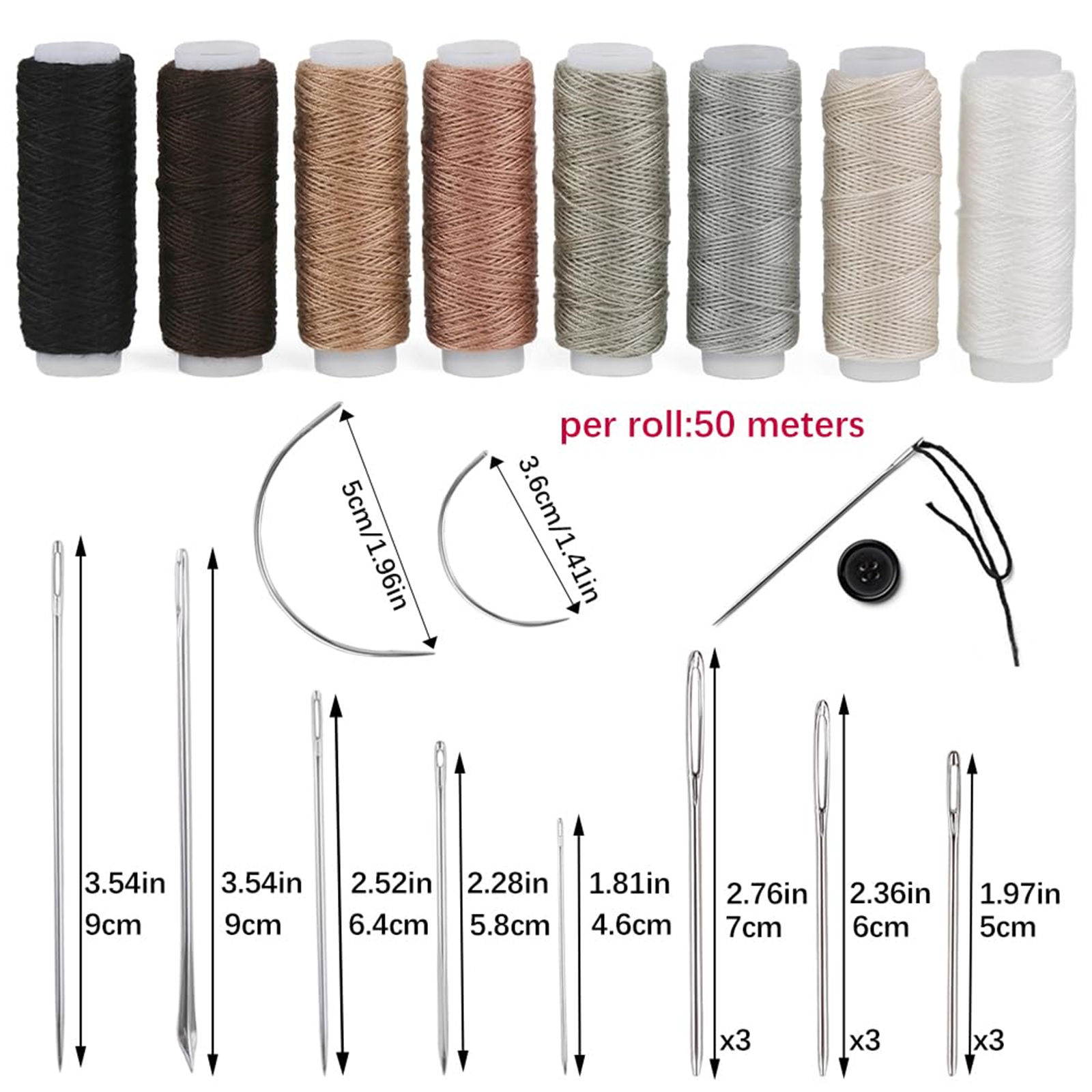 Sewing Kit Leather Craft Tools - đánh giá và giá Leatherwork Hand Sewing Needles