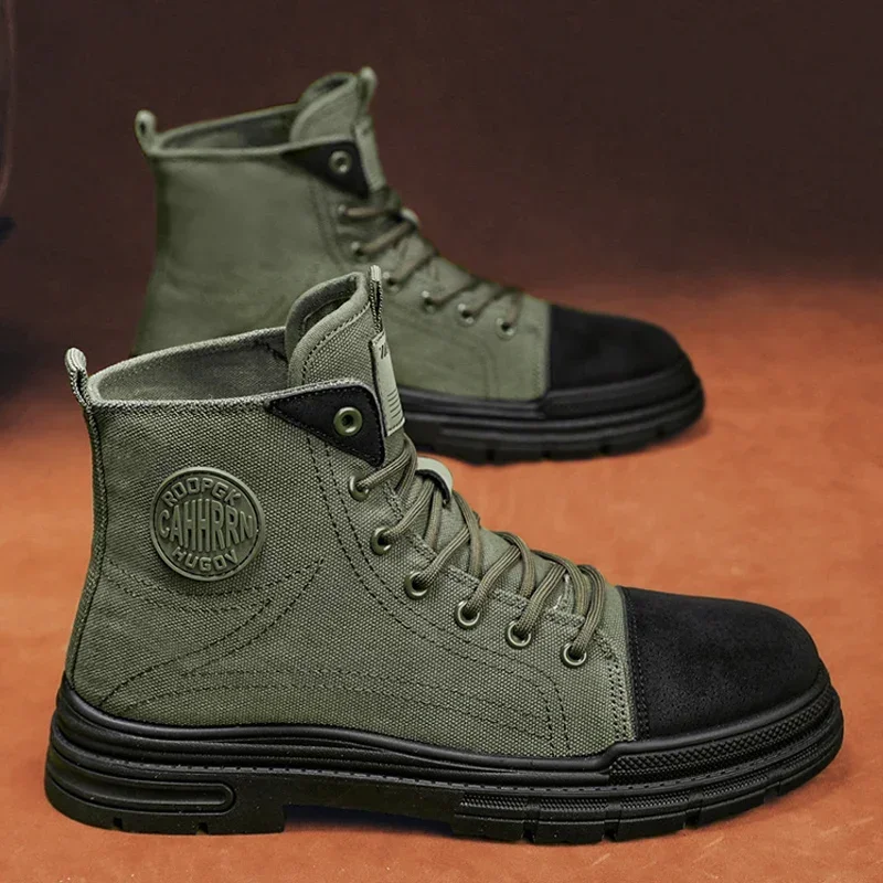 2026 Mens Boots Casual Canvas  - đánh giá và giá Leather Work Boots