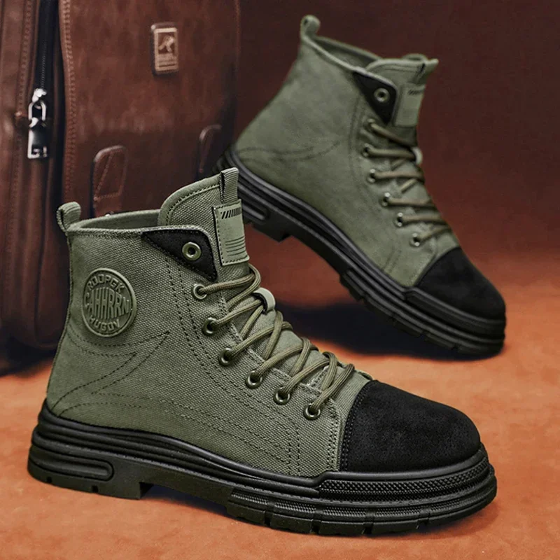 2026 Mens Boots Casual Canvas  - đánh giá và giá Leather Work Boots