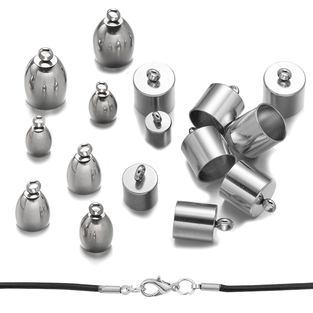 20pcs Tube End Caps Stainless  - đánh giá và giá Leatherwork Diy