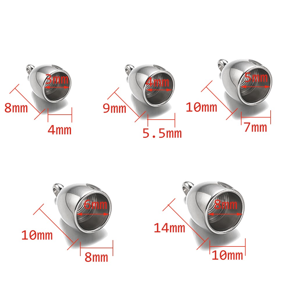 20pcs Tube End Caps Stainless  - đánh giá và giá Leatherwork Diy