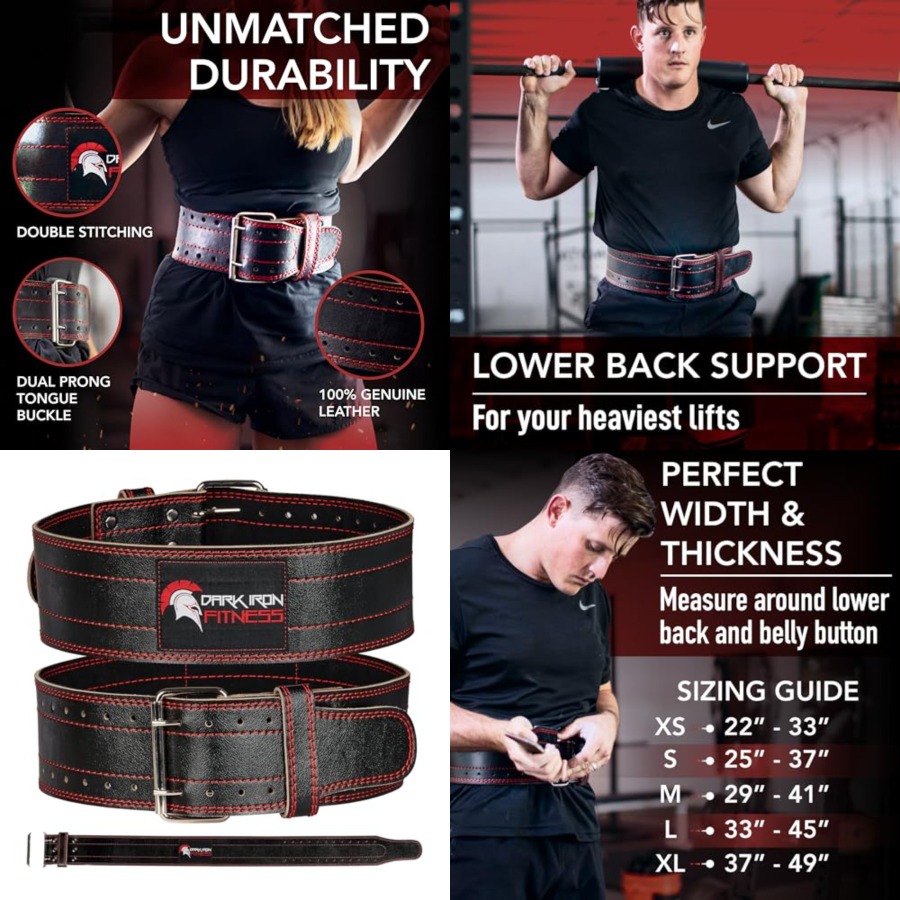 Genuine Leather Weightlifting  - đánh giá và giá Leather Workout Belt