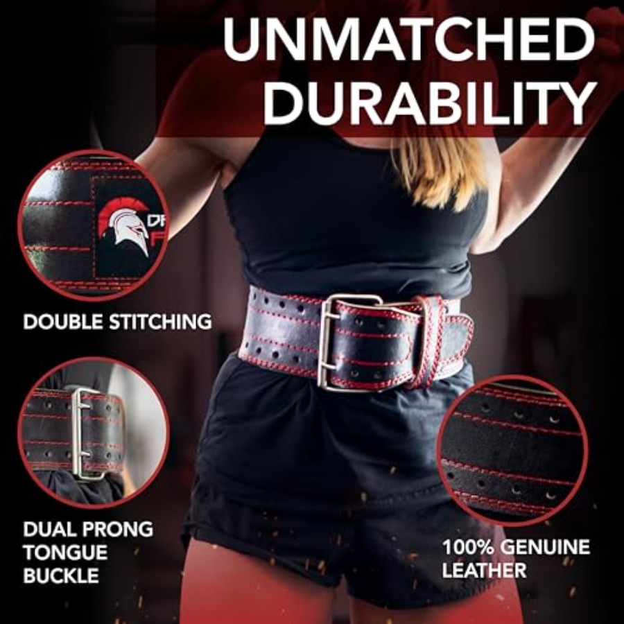 Genuine Leather Weightlifting  - đánh giá và giá Leather Workout Belt