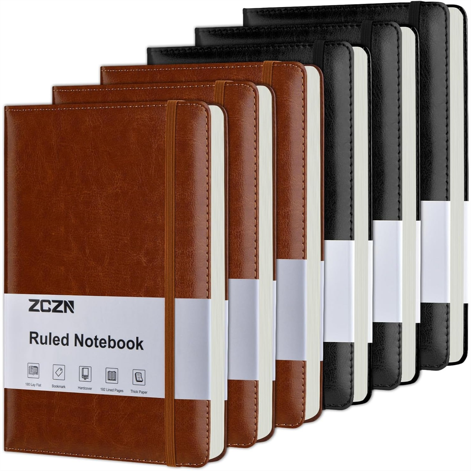 6 Pack Lined Journal Notebooks - đánh giá và giá Leatherwork Journal