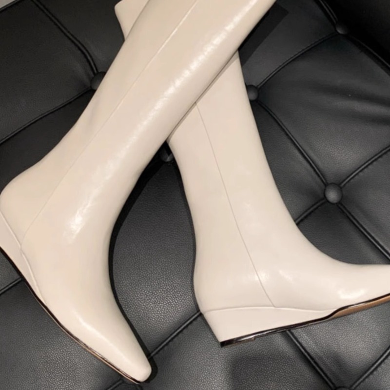 Fashion Knee-High Women's Boot - đánh giá và giá Leather Work Boots