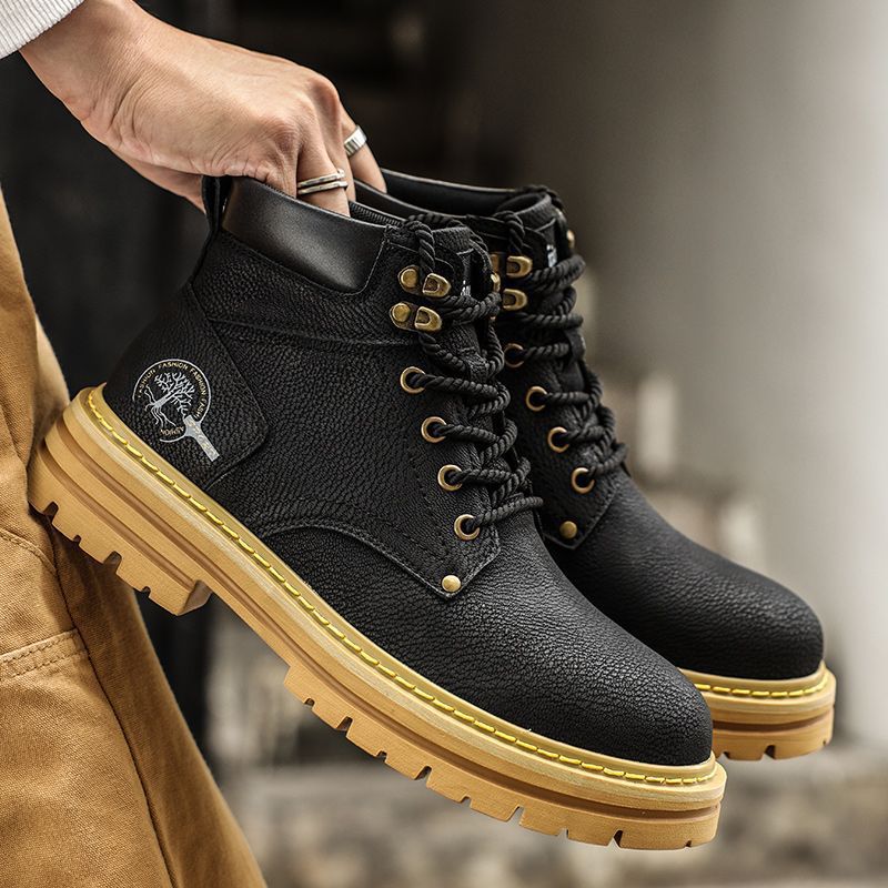 Fashion Men Boots Spring Comfo - đánh giá và giá Leather Work Boots