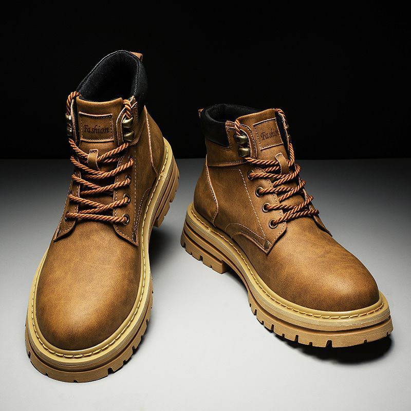 Fashion Men Boots Spring Comfo - đánh giá và giá Leather Work Boots