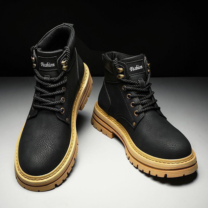Fashion Men Boots Spring Comfo - đánh giá và giá Leather Work Boots