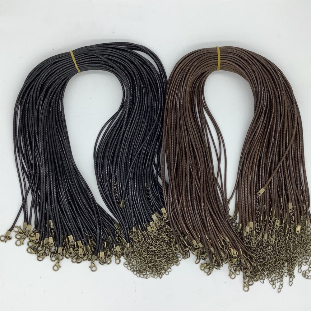 20pcs 45cm Brown Waxed Necklac - đánh giá và giá Leatherwork Diy