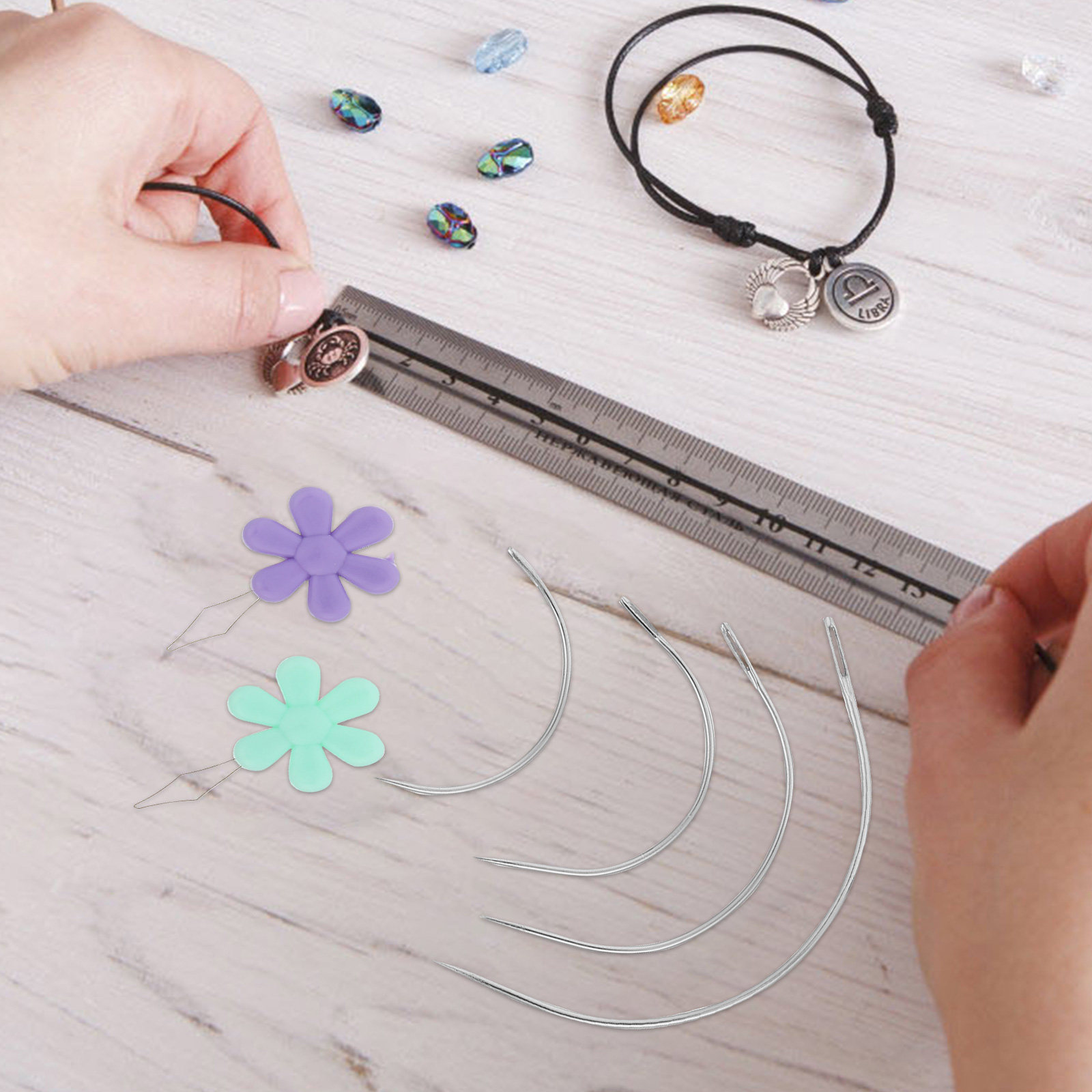 1Set Ergonomic Curved Hand Sew - đánh giá và giá Leatherwork Hand Sewing Needles