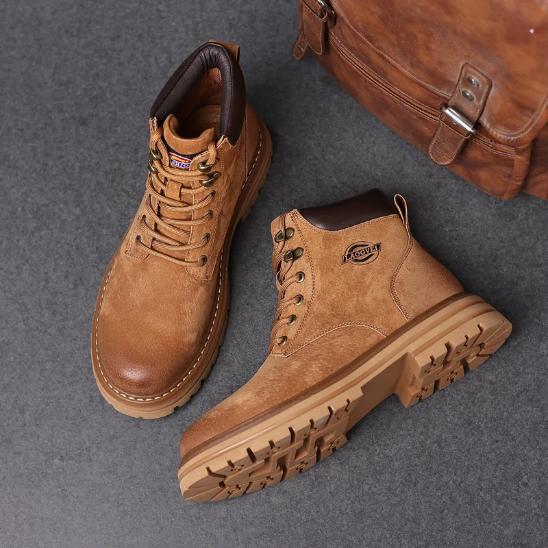 High Quality Men Shoes Genuine - đánh giá và giá Leather Work Boots