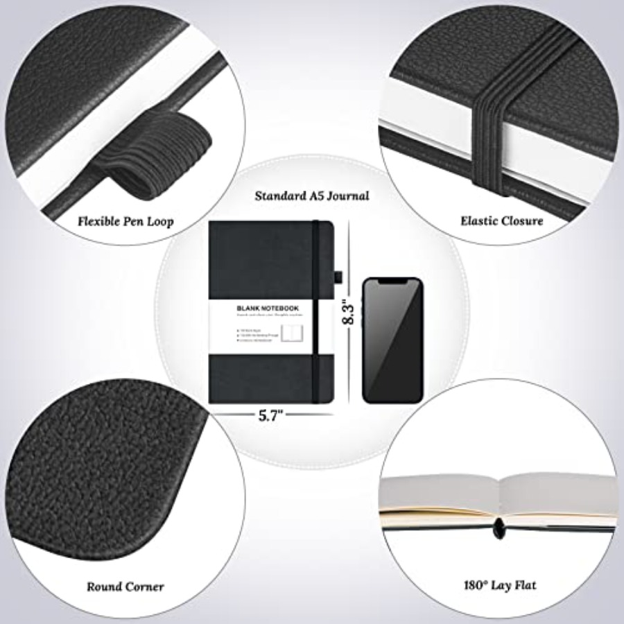 Blank Journal Notebook, 7 Pack - đánh giá và giá Leatherwork Journal