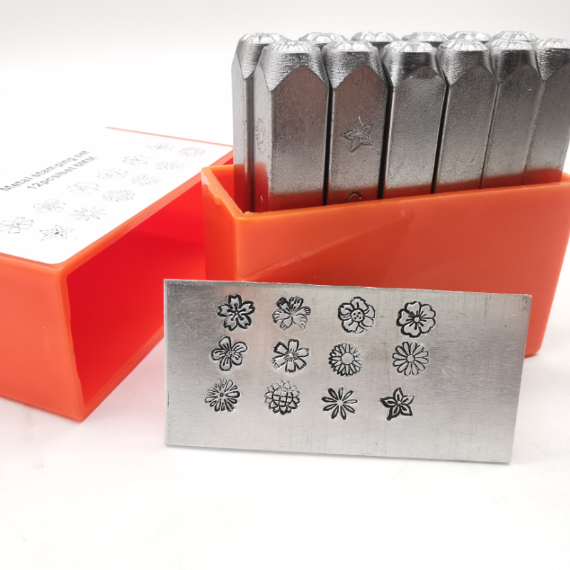 6mm flowers pattern metal stam - đánh giá và giá Leather Stamp Set
