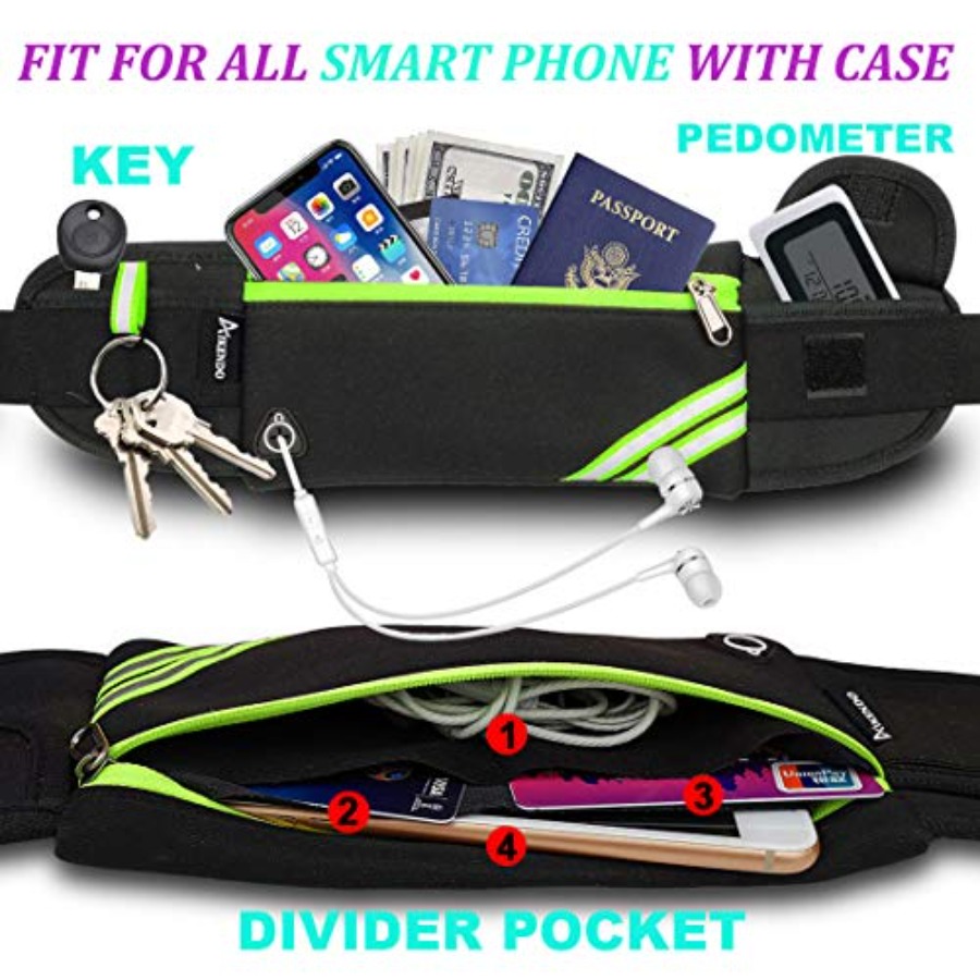 Slim Running Belt Fanny Pack,  - đánh giá và giá Leather Workout Belt