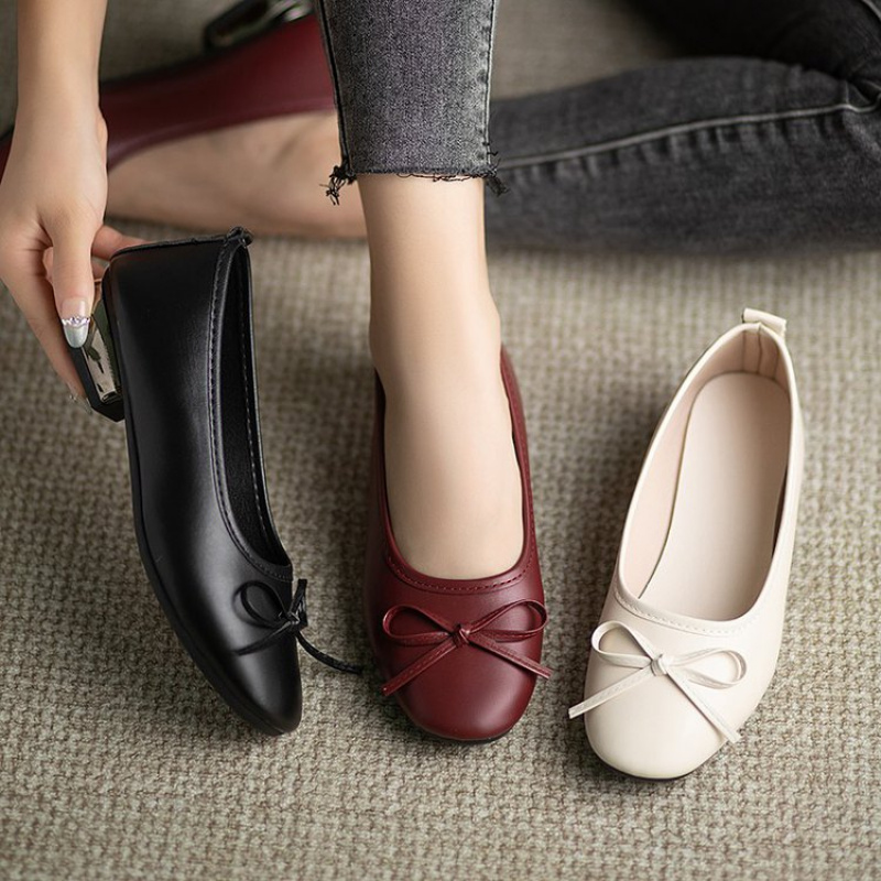 Elegant Bowknot Flat Shoes for - đánh giá và giá Leather Works