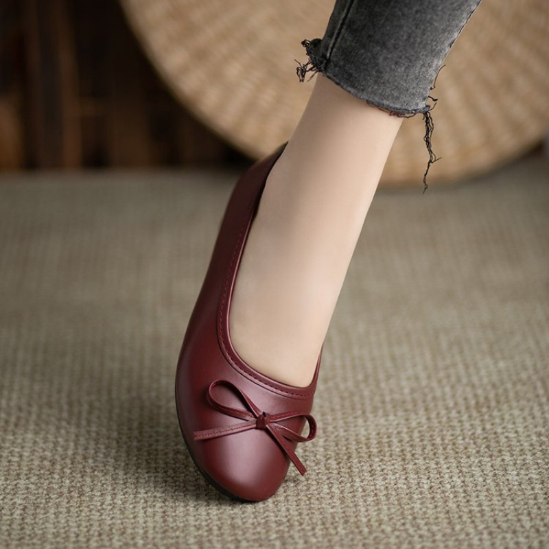 Elegant Bowknot Flat Shoes for - đánh giá và giá Leather Works