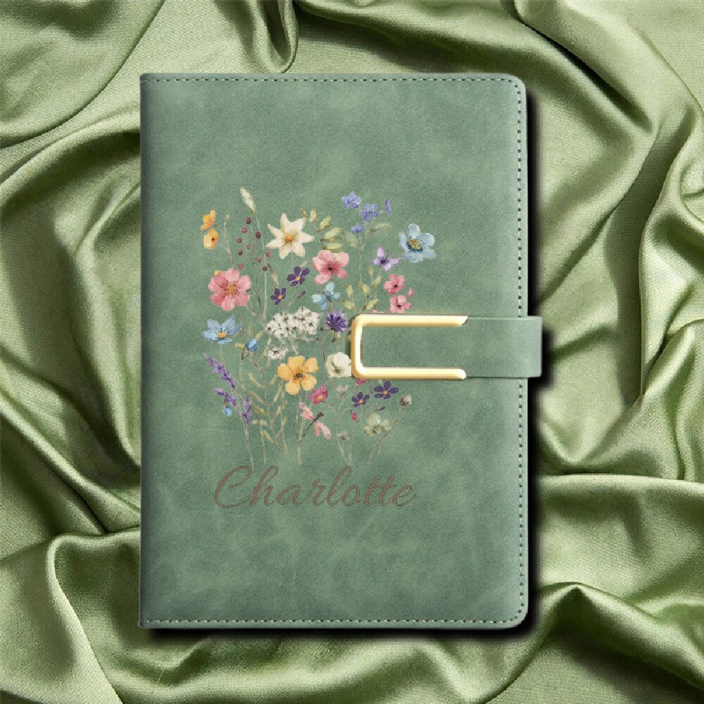 A5 Floral Monogram Custom Name - đánh giá và giá Leatherwork Journal