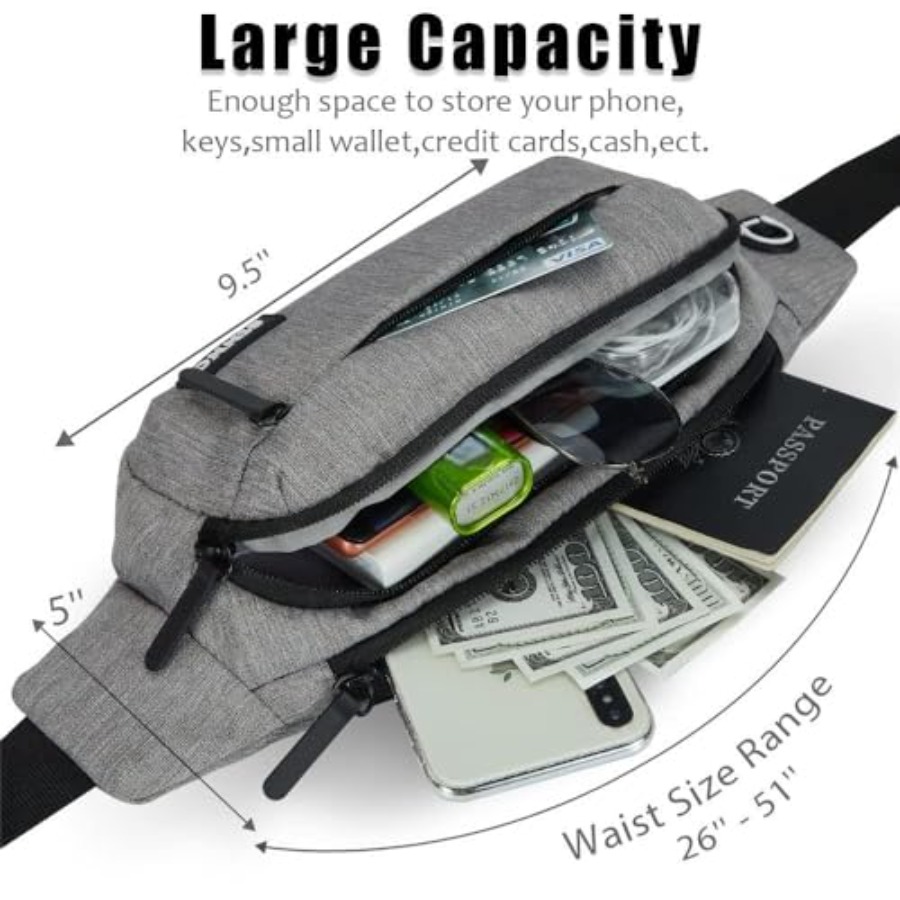 SINNO Large Crossbody Fanny Pa - đánh giá và giá Leather Workout Belt