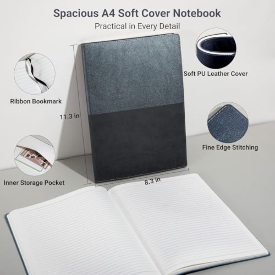 College Ruled Notebook, A4 Col - đánh giá và giá Leatherwork Journal