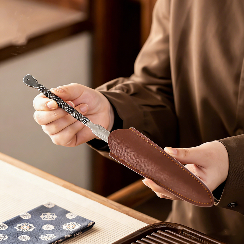 Stainless Steel Tea Knife with - đánh giá và giá Leatherwork Knives