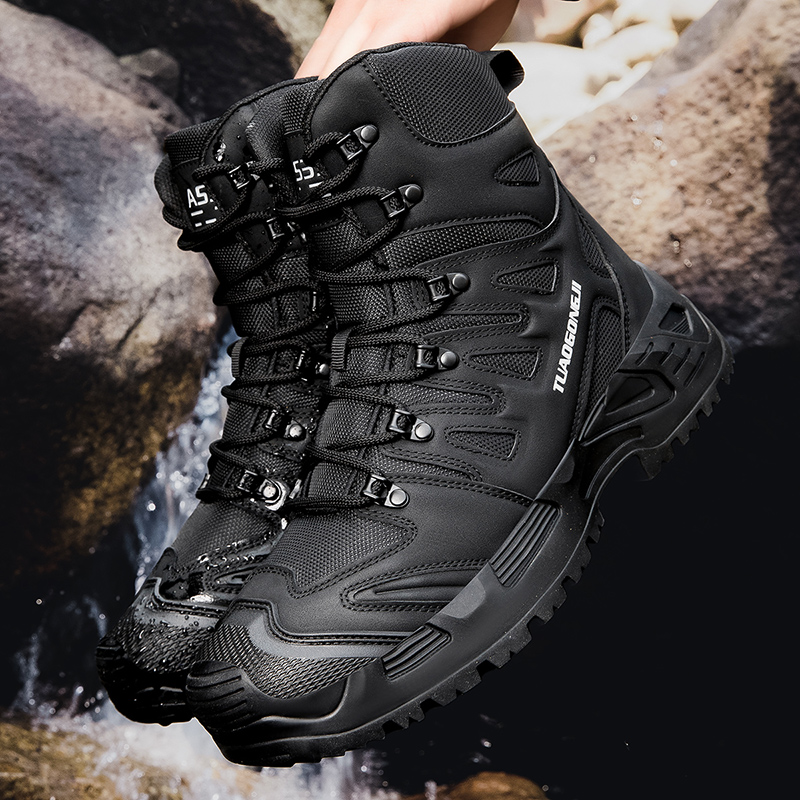 Men's Large Size Outdoor Tacti - đánh giá và giá Leather Work Boots